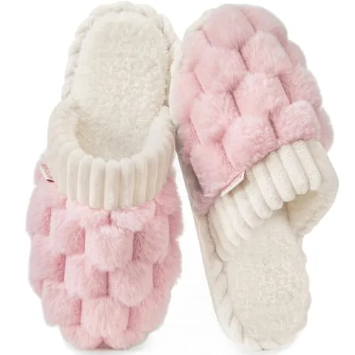 Misolin Zapatillas de Casa Mujer Invierno Espuma de Memoria Pantuflas