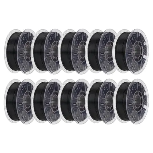Creality filamento Hyper PLA RFID 1,75 mm negro, filamento para impresora 3D de alta velocidad, pack de 10 unidades