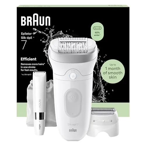 Braun Silk·épil 7 Depiladora Eléctrica Mujer, 7-441, Plata
