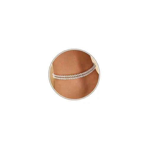 CASSIECA Tobillera Plata de Ley 925 para Mujer, Brazalete de Tobillo Ajustable, Pulseras Impermeables de Plata, Joyería de Playa para Niñas