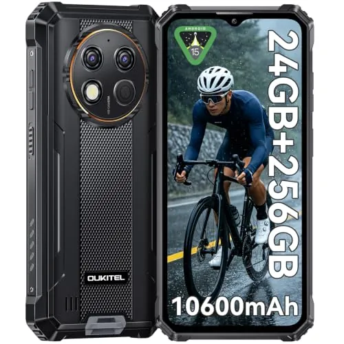 OUKITEL G1 Móvil Irrompible 2026, 10600mAh Móvil Resistente, 24GB+256GB/1TB