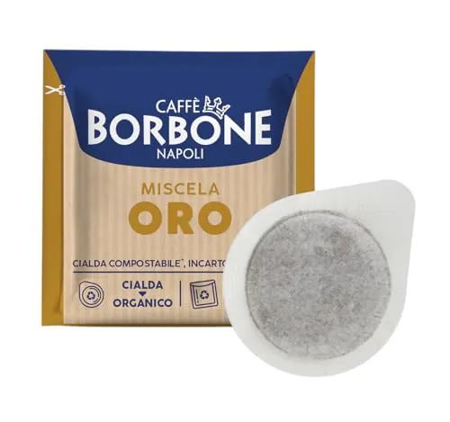 Caffè Borbone Cápsulas Compostables, Mezcla de Café Oro - 100 Cápsulas - Compatibles con el Sistema ESE Cápsulas de Papel de 44 mm