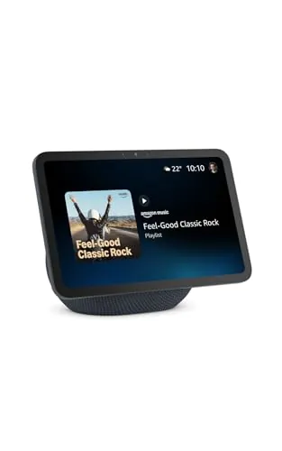 Amazon Echo Show 8 (última generación), pantalla HD con colores brillantes de 8,7" con sonido espacial y Alexa, versión internacional, grafito