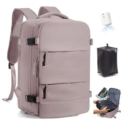 SZLX Mochila al Vacio con Bomba Equipaje de Mano 40x30x20 Ryanair Vueling Wizzair Easyjet Mochila Viaje Cabina Avion 40x20x25 Ryanair Mujer Mochila de transporte Impermeable para Computadora Portátil