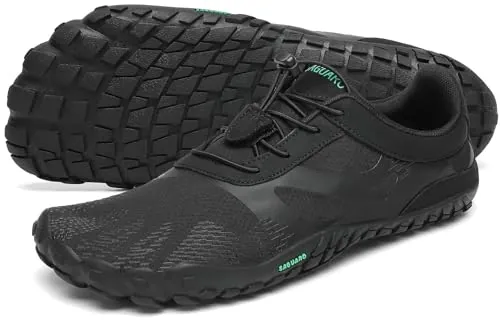 SAGUARO Hombre Mujer Barefoot Zapatillas de Trail Running Minimalistas Zapatillas de Deporte Fitness Zapatos Descalzos para Correr en Montaña Escarpines de Agua, Ink Black, 42 EU