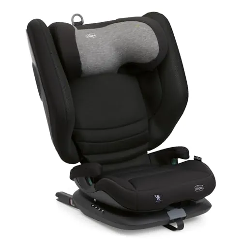 Chicco Fold&Go S i-Size (ECE R129/04), Silla de coche 100-150 cm, con Conectores Rígidos Isofix, Niños 3-12 años, Reclinable y Plegable, Protección Lateral, Altura y Asiento Regulables