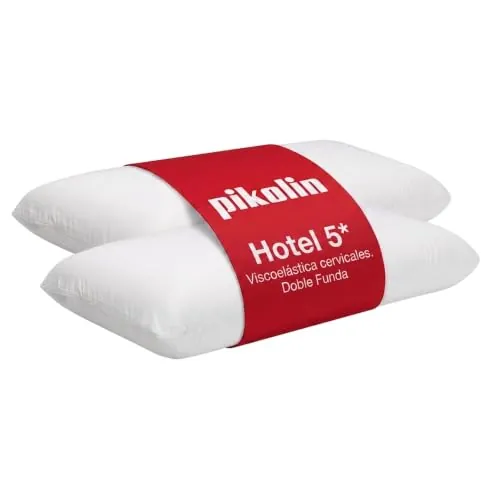 PIKOLIN Pack 2 Almohadas Hotel Viscoelásticas 60cm Doble Funda