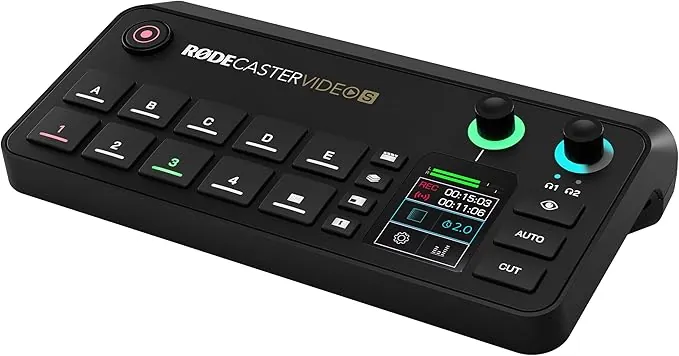 RØDE RØDECaster Video S – Conmutador de vídeo para podcasts y Interfaz de Audio – Multicámara, 4 entradas de Video (HDMI y USB), 1080p60, Escenas de múltiples Fuentes