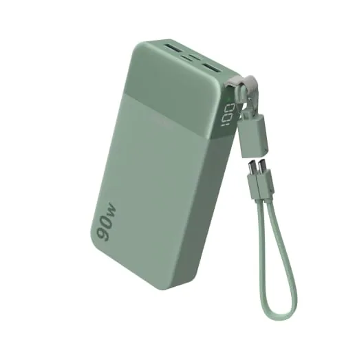 JUOVI Batería Externa Carga Rápida, 90W Power Bank 20000mAh con USB-C Cable