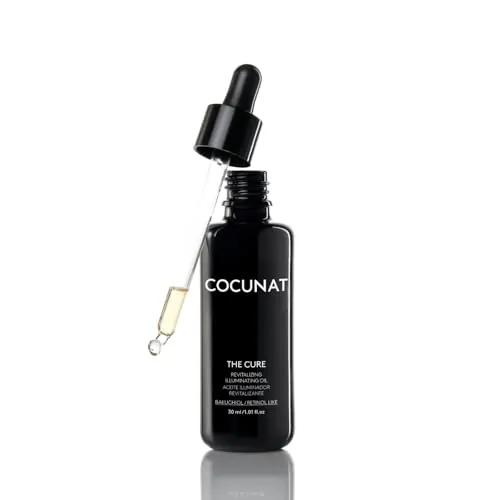 COCUNAT - The Cure - Serum Facial Antiedad - Trabaja Arrugas, Luminosidad y Nutrición - 21 Aceites Esenciales, Antioxidantes, Vitaminas, Ácidos Grasos y Bakuchiol (Retinol-Like) - 30 ml