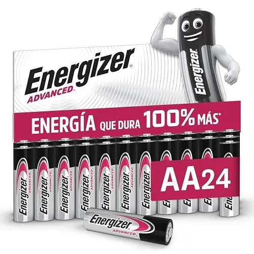 Energizer Advanced - Pilas AA (Paquete de 24) - 1,5V Baterías Alcalinas