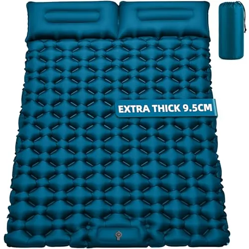 Colchoneta Camping para 2 personas 9,5 cm 204x130 cm Ultraligero portátil