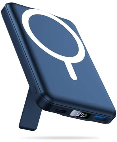 AOGUERBE Power Bank per Magsafe 10000mAh Carga Rápida da Serie iPhone 12-17