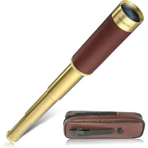 Soldela ® Long View/Telescopio Monocular - Aumento x 25 - Lente 30 mm - Transportable y Retráctil Long View - Senderismo, Caza, Paseos en Barco, Observación de Aves y Paisajes
