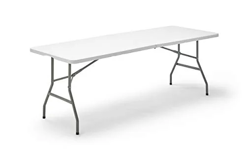 KG KITGARDEN - Mesa Plegable Portátil Multifuncional, 200x74x74cm, Blanco