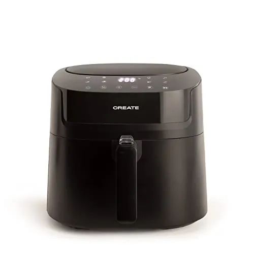 CREATE/FRYER PRO LARGE/Freidora de aire sin Aceite 6,2L Negro / 8 programas automáticos, selector de temperatura 40-200°, 1800W