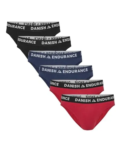 DANISH ENDURANCE Calzoncillos Hombre Slip de Bambu, Slips Hombre Ultra Suaves, Pack de 6 - Ropa Hombre, Ropa Interior