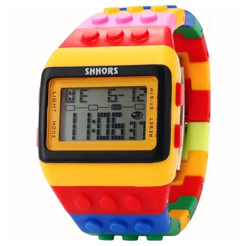 FENKOO Neutral Arco Iris Reloj de Pulsera Digital, Amarillo