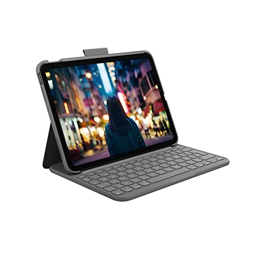 Logitech Slim Folio, Funda con Teclado para iPad (10.a generación y A16)