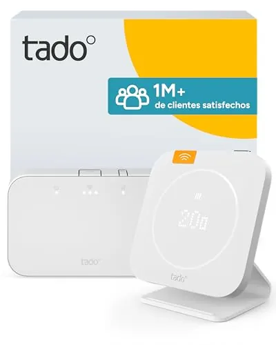Kit de Inicio inalámbrico tado° Smart Thermostat X (2.ª generación) – Incluye Bridge X, Receptor inalámbrico, Control de calefacción para calderas y calefacción por Suelo Radiante.