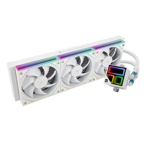 Thermalright Frozen Infinity 360 WHITE - Enfriador de agua para CPU 360 Aio, ventilador triple TL-M12W PWM, para AMD/AM4/AM5, Intel LGA1851/1700/1150/1151