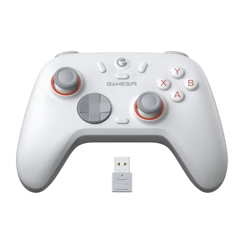 GameSir Nova Lite 2 Mando PC Inalámbrico para Switch,Botone Traseros,Blanco