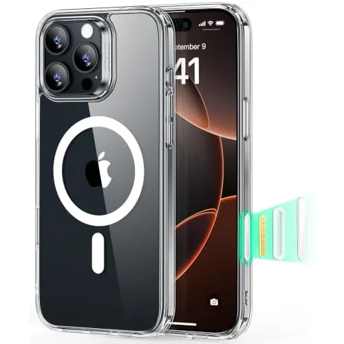 ESR Classic Hybrid Funda para iPhone 16 Pro, Transparente