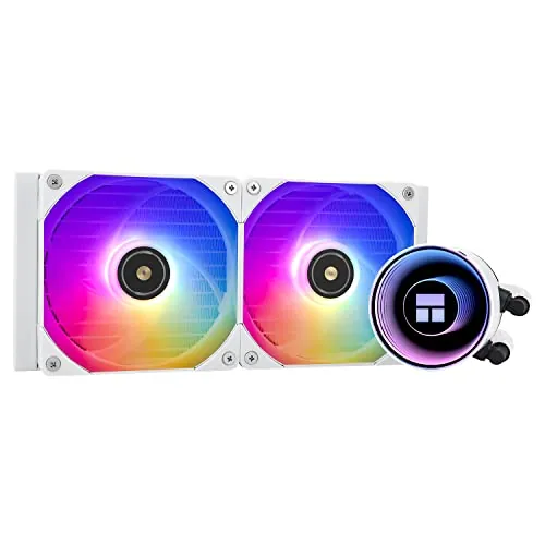 Thermalright Frozen Notte 240 WHITE ARGB V2 Refrigeración por agua CPU Cooler,240 Especificaciones CPU Cooler Blanco,Doble Ventiladores PWM,Apto para AMD/AM4/AM5, Intel LGA1700/115X/1200/1851