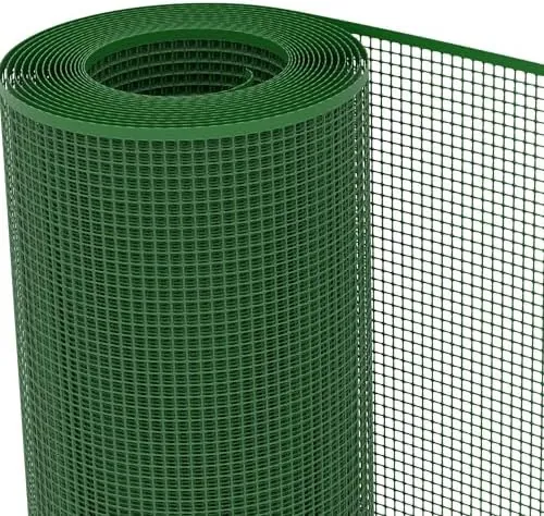 TENAX Malla de Plástico Quadra 10 Verde 0,50x50 m, Malla Protectora Multiuso para Balcones, Vallas y Cercados