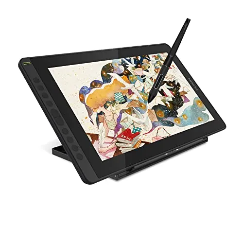 HUION Kamvas 16 2021 Tableta Gráfica con Pantalla, 10 Teclas