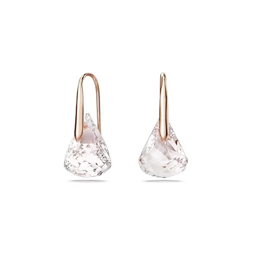 Swarovski Pendientes Lunar, Rosas, Baño tono oro rosa