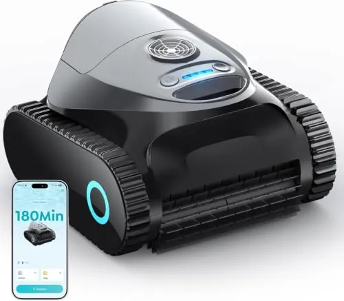 BRINBO C1 Robot Piscina Limpiafondos y Paredes, 180 min de Autonomía, App