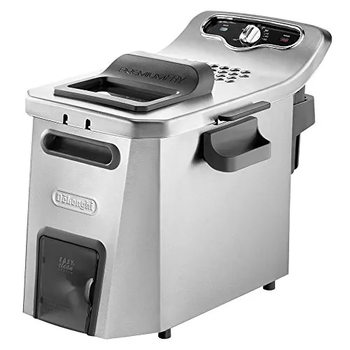 DeLonghi F44532CZ Solo - Freidora Independiente de Acero Inoxidable, 5 L, 3200 W, 1,5 kg, Negro