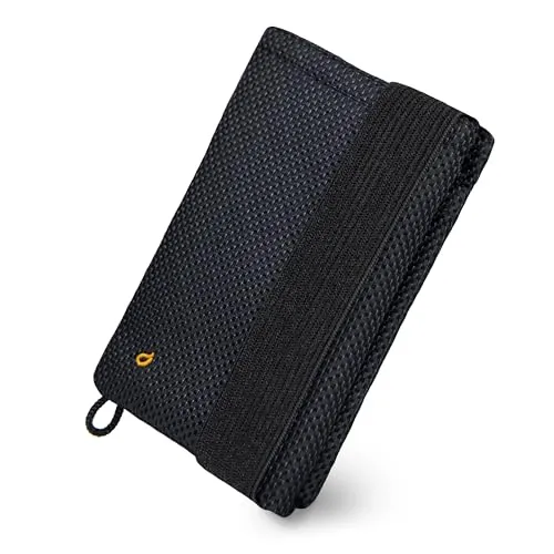 GUGGIARI® Tarjetero para Tarjetas de Crédito - Mini Cartera Anti RFID para Hombre - Billetera Ligera y Compacta - Billetes, Tarjetas, Llaves estarán Seguras en la Cartera Antirrobo(Carbon)