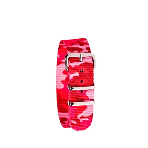 ertt EasyRead Time Teacher ERWS-PC - Correa para reloj infantil, diseño de camuflaje azul, 16mm, rosa, 0