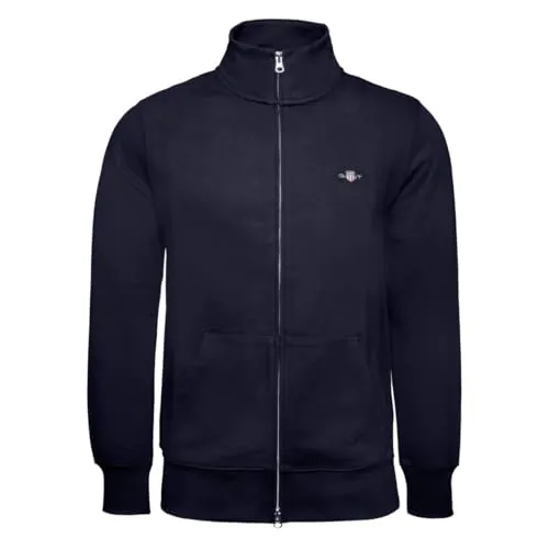GANT Sudadera con Cremallera Completa para Hombre, Color Azul, Azul Noche, L