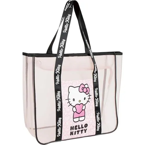 Bolsa Playa Hello Kitty grande y resistente Diseño moderno, verano y vacaciones con tu Bolsa Playa de Hello Kitty
