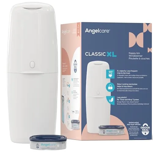 Angelcare Classic XL - Contenedor de Pañales con Recambio 1 Mes