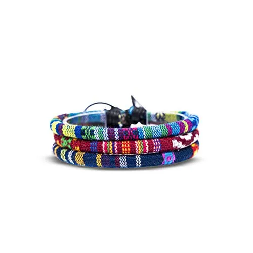 Made by Nami Pulsera Boho Surfer para Mujer y Hombre - Accesorios para Fiestas y de Playa - Hechos a Mano - 100% Resistente al Agua y Ajustable (Set de 3#2)