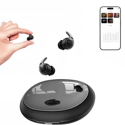 NE76 Auricolari Bluetooth 6.0 Wireless, Tapones para Dormir, con Cancelación Activa de Ruido, Quienes Duermen de Lado y 45h de Reproducción, Traducción IA en 150 Idiomas