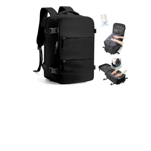 SZLX Mochila al Vacio con Bomba Equipaje de Mano 40x30x20 Ryanair Vueling Wizzair Easyjet Mochila Viaje Cabina Avion 40x20x25 Ryanair Mujer Mochila de transporte Impermeable para Computadora Portátil