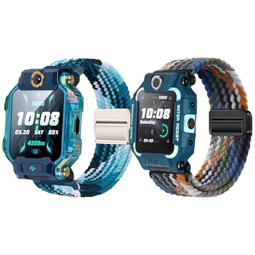 Gittos 2-Piezas Correa Compatible con imoo Watch Phone Z7/Z6/Z1 Niños Sport Pulsera para Chica Chico