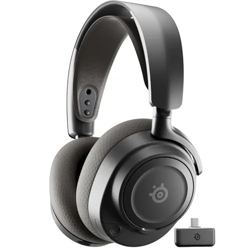 SteelSeries Arctis Nova 7P Wireless Gen2 Auriculares gaming multiplataforma -Control de app en tiempo real -Más de 50 horas -Controladores magnéticos de neodimio -2,4 GHz y Bluetooth -PC,PS5,Switch1/2