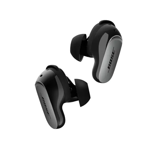 Bose Auriculares de botón QC Ultra Bluetooth (2.ª Gen), Auriculares de botón inalámbricos con cancelación de Ruido, hasta 6h de batería, IPX4, Audio inmersivo, Graves Profundos, Negro