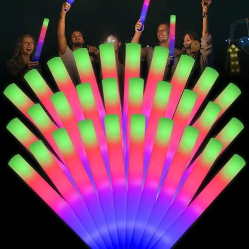 YQXTOOEL 58pcs varillas luminosas, barra LED - Bodas de espuma para fiestas - para bodas, cumpleaños, fiestas de empresa, eventos de equipo, festivales