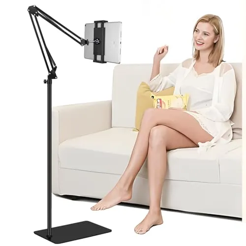 SAMHOUSING Suporte para tabletas, Soporte para tabletas con Peso de 6 Libras para Girar 360 Grados, Soporte para tabletas de Metal para iPad, tabletas, iPhone u Otros Dispositivos de 4,5~13 Pulgadas