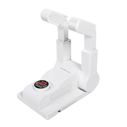 FORLIM Secador de botas para botas de trabajo, temperatura controlable, secador de zapatos con temporizador de retardo de 24 horas, secador de guantes portátil y calentador de botas, diseño plegable,