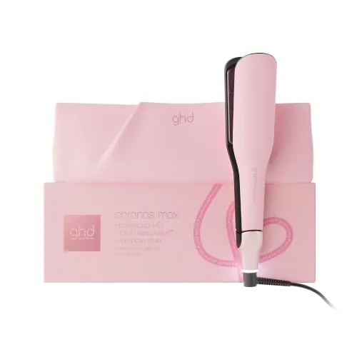 ghd Chronos Max - Plancha de Pelo Profesional, Placas Más Anchas - Rosa Pastel