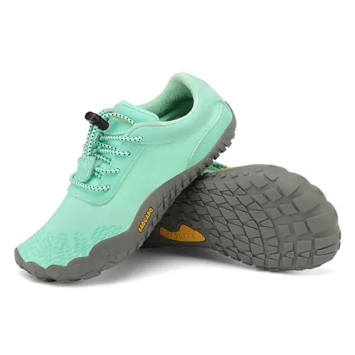 SAGUARO Barefoot Zapatillas Niña Minimalistas Zapatillas Niño Escarpines Barefoot Zapatos Minimalistas para Wide Tox Box Verde Caribe,Gr.32