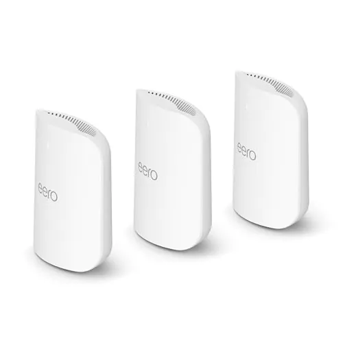 Router wifi de malla eero Pro 7 de Amazon (último modelo): tribanda con Wi-Fi 7, compatible con velocidades de red de hasta 5 Gb/s y cobertura de hasta 560 m² (pack de 3)